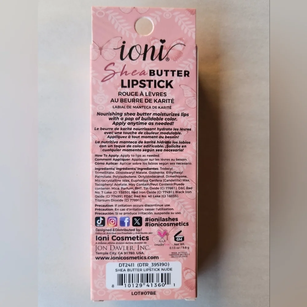 IONI Shea Butter Lipstick - Nude
